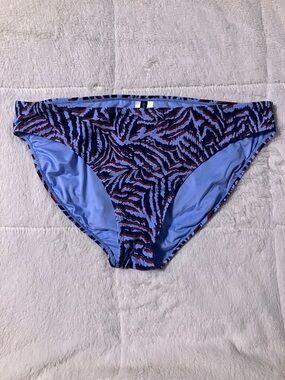 NWOT Spyder Blue and Navy Abstract Zebra Print Bikini Bottoms
